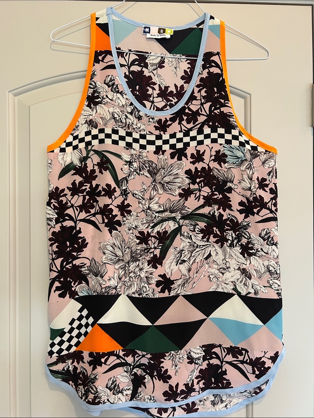MSGM Silk Multicolor Sleeveless Cover-Up